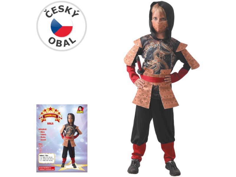 09562 - Šaty na karneval - Ninja, 120 - 130  cm