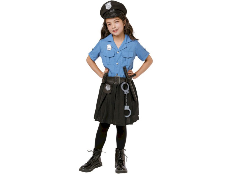 Šaty na karneval - policistka, 110-120cm