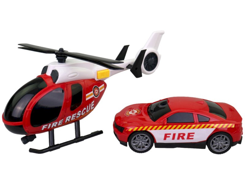 21055 - Vtrtulník s hasičským vozem, 20,8 x 7,5 x 12,5 cm