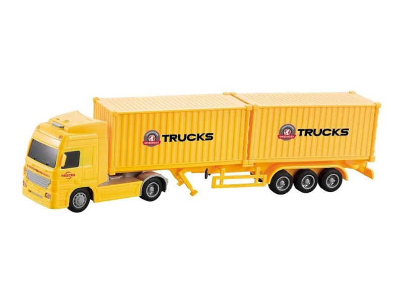 08432 - Kamion se dvěma kontejnery na setrvačník, 8 x 33 x 5 cm