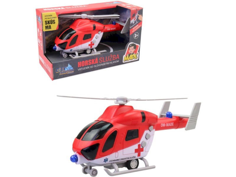 MADE Vrtulník záchranný SK na setrvačník se světlem a zvukem