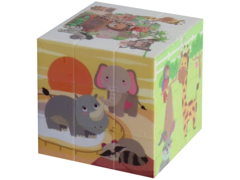 14738 - Kostka magická zoo, 5,7 x 5,7 cm