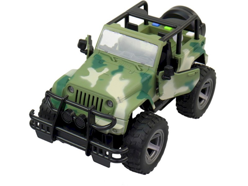 03226 - Jeep vojenský, na setrvačník, s reálným hlasem posádky