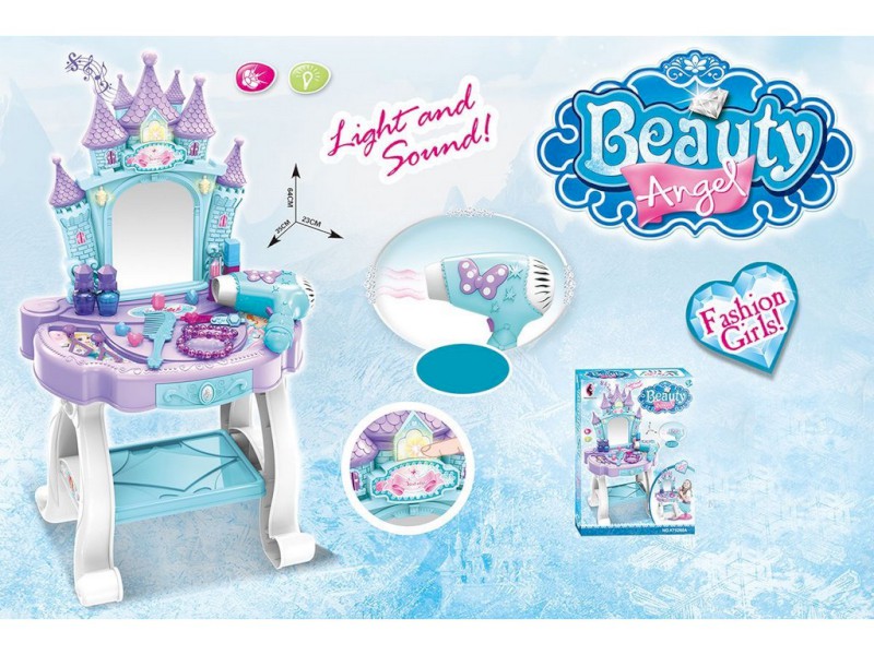 11771 - Kosmetický stolek se zrcadlem a příslušenstvím