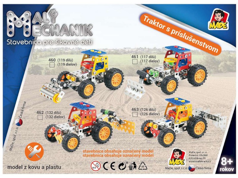 90789 - Malý mechanik-Traktor s nástrojem 4 druhy