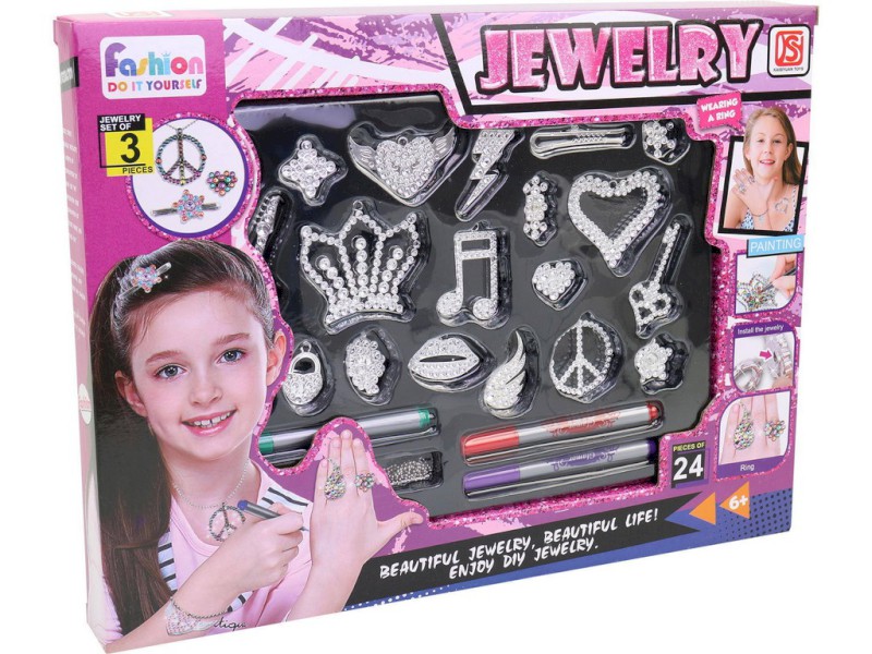 15748 - Souprava bižuterie k vybarvení, 35 x 4 x 26 cm