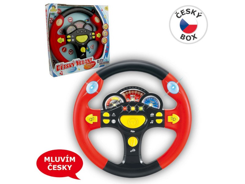 MaDe zvukový volant červená česky mluvící