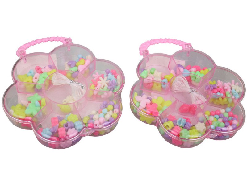 15806 - Korálky, kytka v boxu 12 kusů