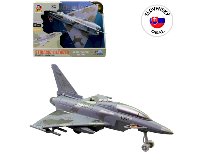 Made Stíhací letadlo SK na setrvačník na baterie se světlem a zvukem