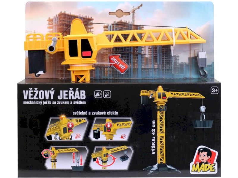 Stavební věžový jeřáb se světlem a zvukem 48 cm Stavební věžový jeřáb se světlem a zvukem 48 cm