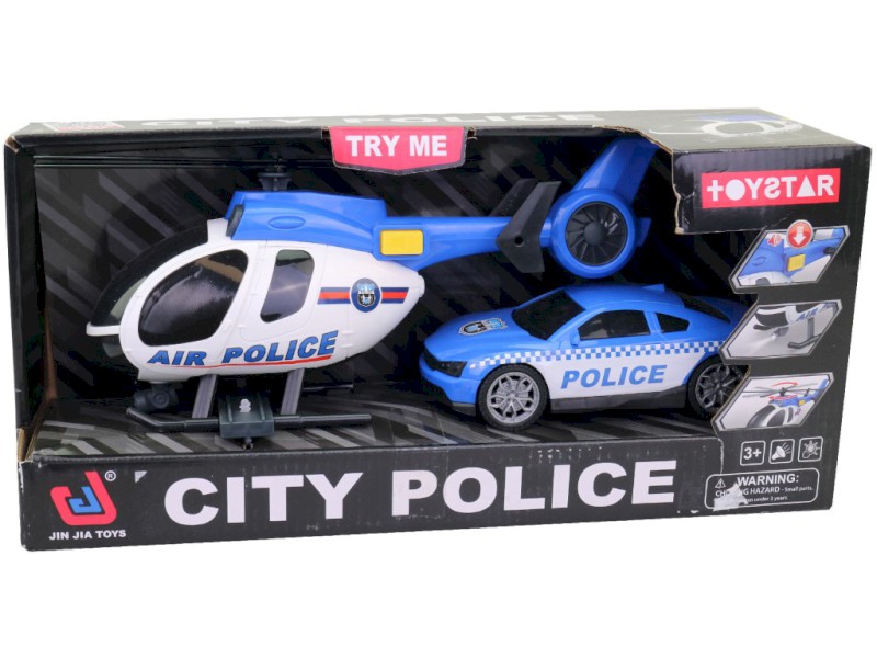 21053 - Vtrulník s policejním vozem, 20,8 x 7,5 x 12,5 cm