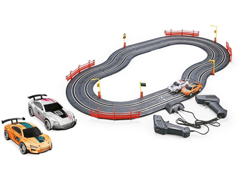 14500 - Autodráha 240 cm, dvě auta, USB, rozměr 90 x 65 cm