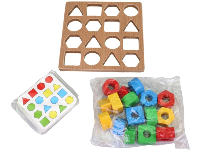 20268 - Dřevěná hra naučná, 17 x 16 x 4,5 cm