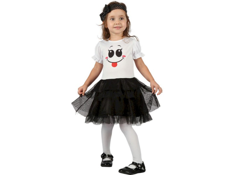 01002 - Šaty na karneval - duch, 92-104 cm