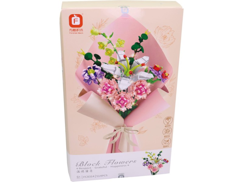 20508 - Stavebnice, kytice, 514 dílů