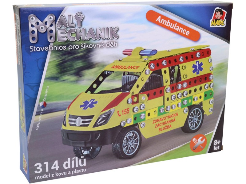 Malý mechanik ambulance, 314 ks, 18 x 7 x 10 cm