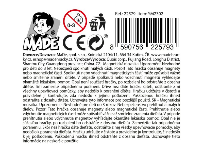 Magnetická mozaika, 40x26cm