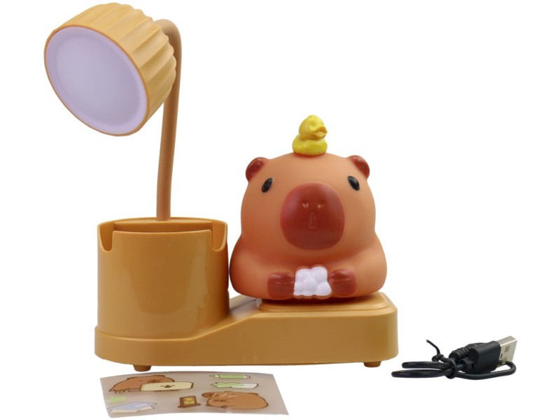 Lampička kapybara se stojánkem, na baterie