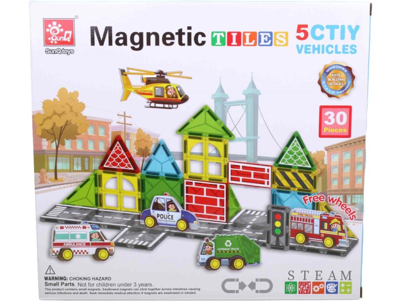 Magnetické stavebnice dráha, 30 dílů Magnetické stavebnice dráha, 30 dílů