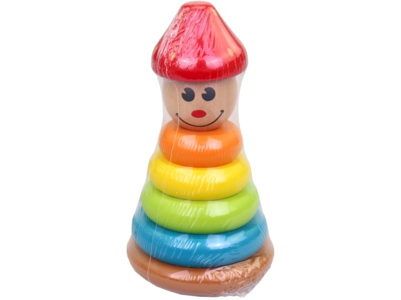 20260 - Dřevěná věž, panáček, 17 cm