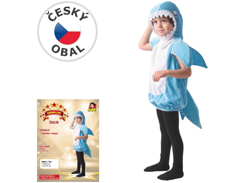 09728 - Šaty na karneval - žralok, 92- 104 cm
