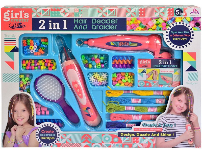 12406 - Souprava korálků k zaplétání do vlasů