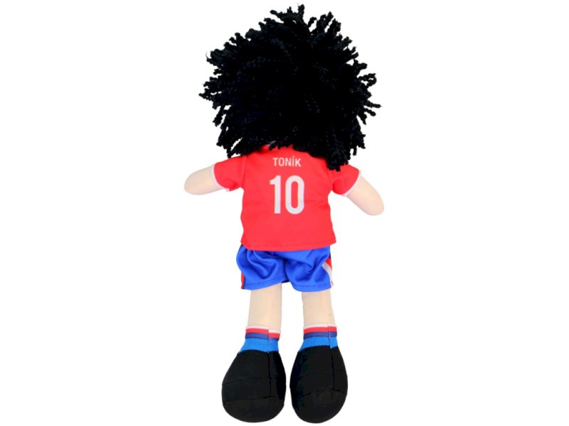 Textilní panenka Toník - fotbalista 40 cm, český hlas, karta
