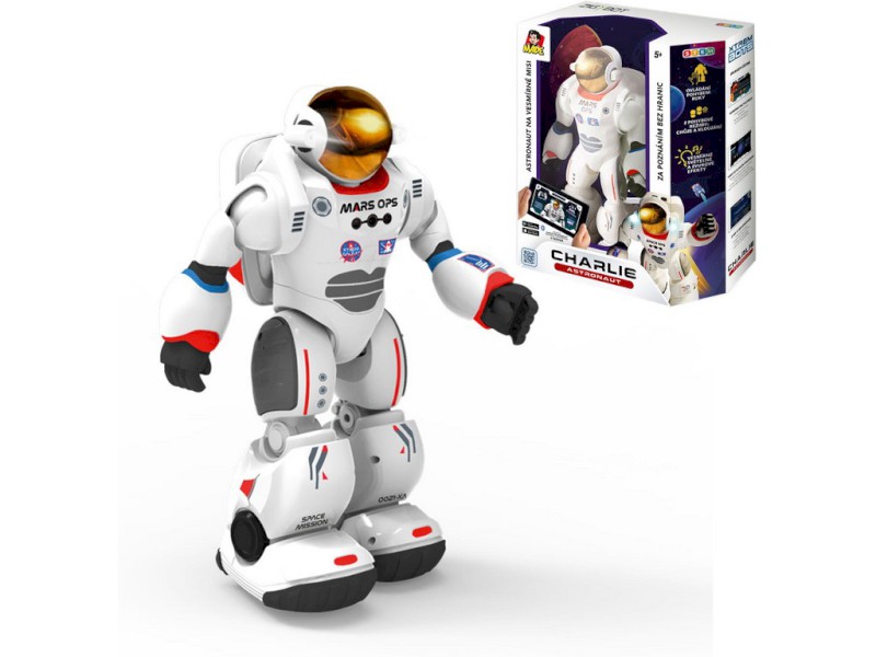 13624 - Robot astronaut Charlie, s naučnou aplikací, 29,5 cm