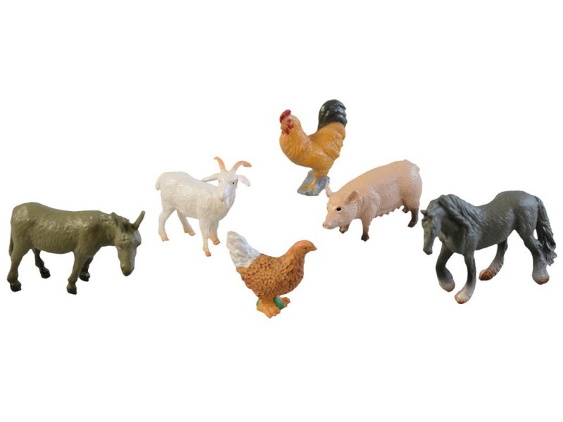 07314 - Zvířátka v boxu domácí,6ks 46x7cm