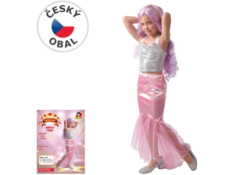 09140 - Šaty na karneval - mořská panna, 130 - 140 cm