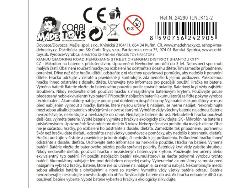 Mikrofon s bateriemi