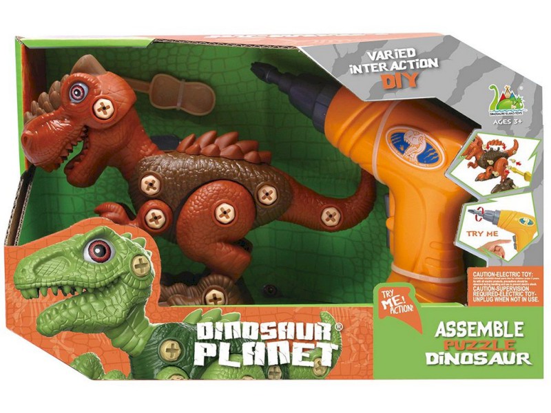 10389 - Dinosaurus ke šroubování, na baterie, 17 cm