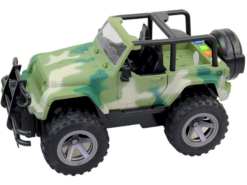 03226 - Jeep vojenský, na setrvačník, s reálným hlasem posádky