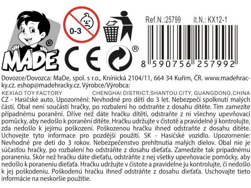 Auto hasiči na kartě