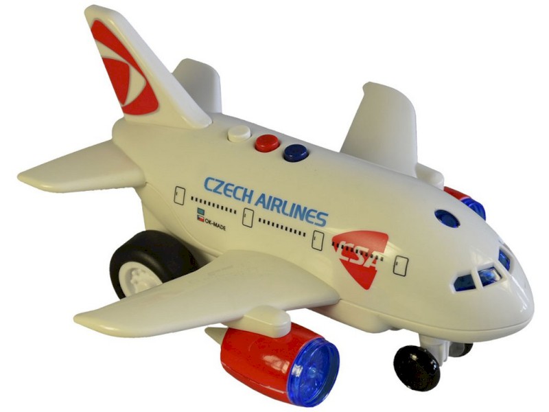 98535 - Letadlo ČSA s hlášením kapitána a letušky, na setrvačník, 20 cm