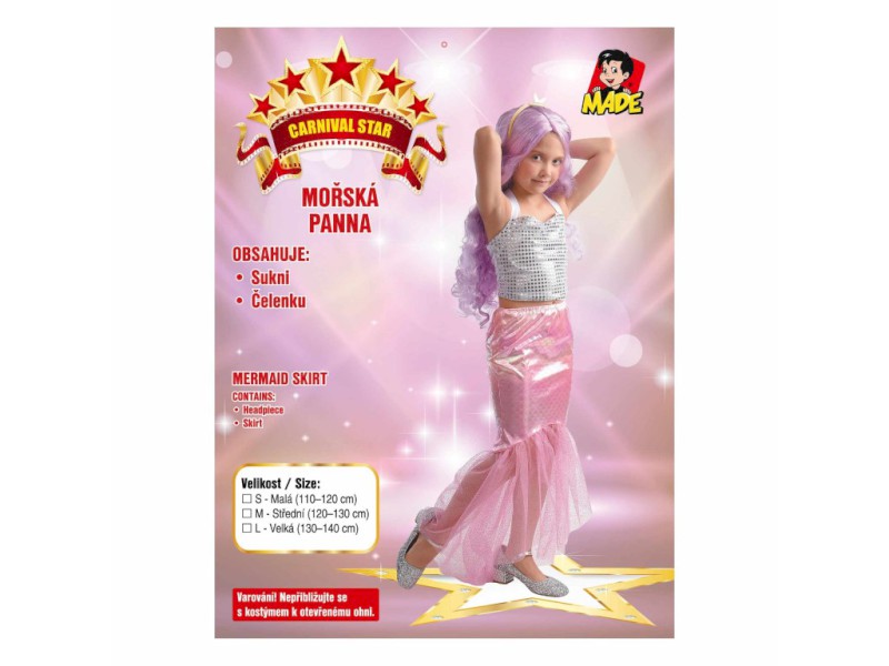 09139 - Šaty na karneval - mořská panna,  120 - 130 cm