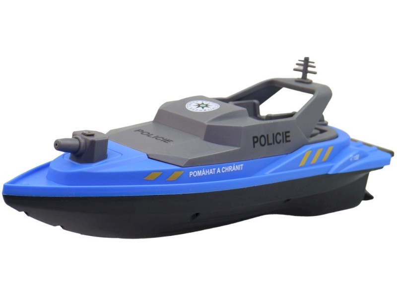 Policejní člun na dálkové ovládání 2,4 GHz se stříkáním vody