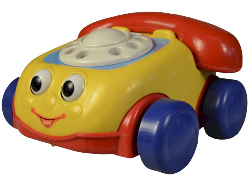 00431 - Telefon se šnůrkou, na tahání, 18 cm