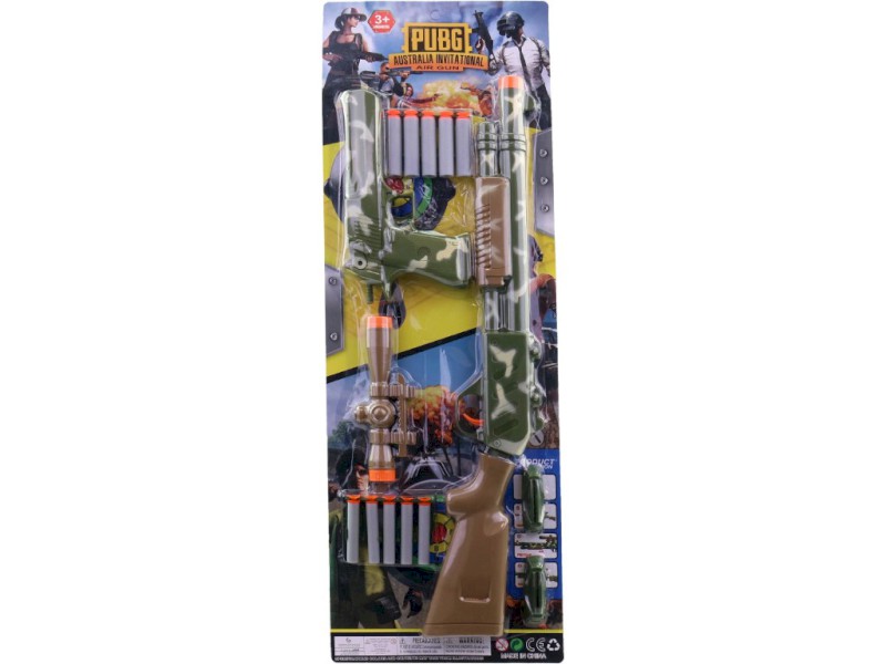 Samopal s příslušenstvím na kartě