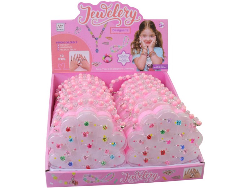 Prstýnky sada, 12 ks v display boxu, 14 x 1 x 13,5cm