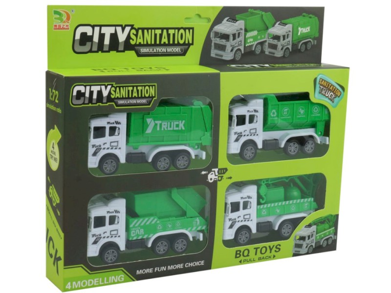 14152 - Auta městských služeb, zpětný chod,  12,5 x 4,5 x 6 cm  cm