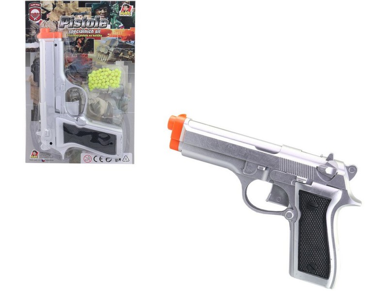 70386 - Pistole na kuličky na kartě na pružinu 21 cm