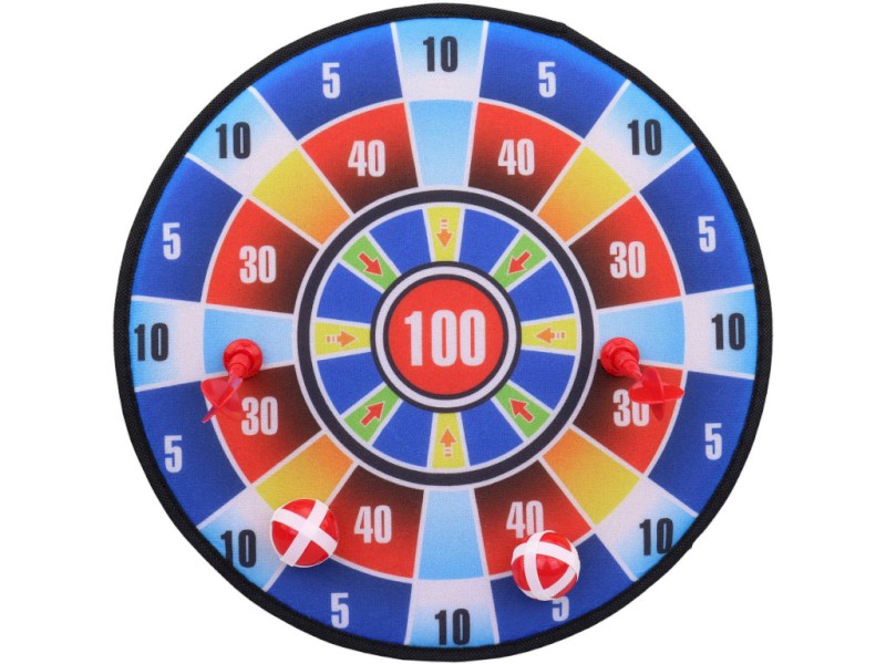 Terč se šipkami a míčky, softový, 36 cm