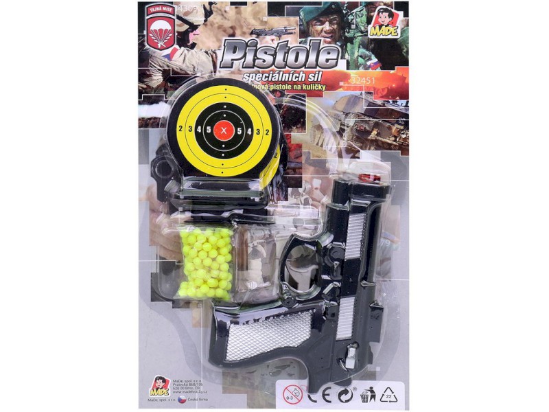 10717 - Pistole na kuličky se dvěma terči, 15 cm