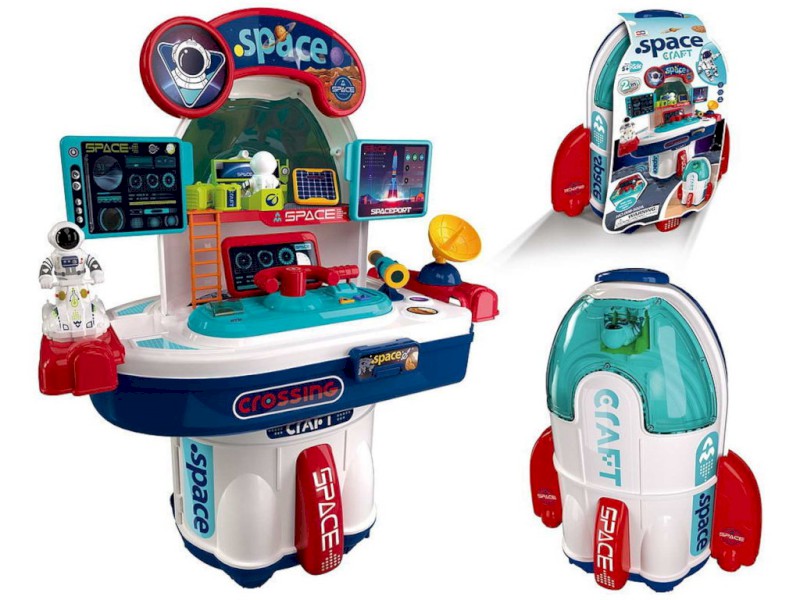 20422 - Vesmírná raketa, stolek s příslušensvím, na baterie, 45,5 x 24 x 52,5 cm