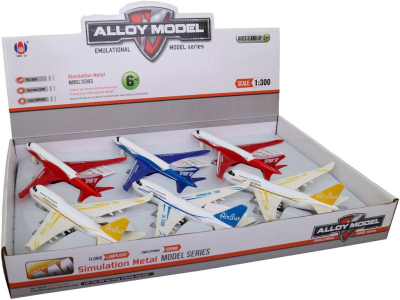 16234 - Letadlo, zpětný chod, 6 kůsů v boxu, 2 druhy