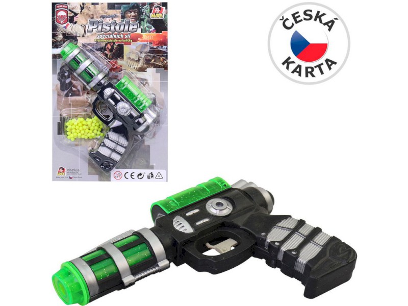 15642 - Pistole na kuličky, 18 cm, s náhradními kuličkami, 100 ks
