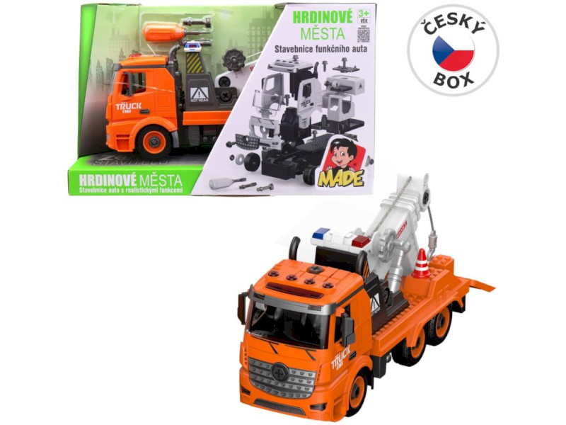 Auto jeřáb, světlo a zvuk, na baterie, 30 cm