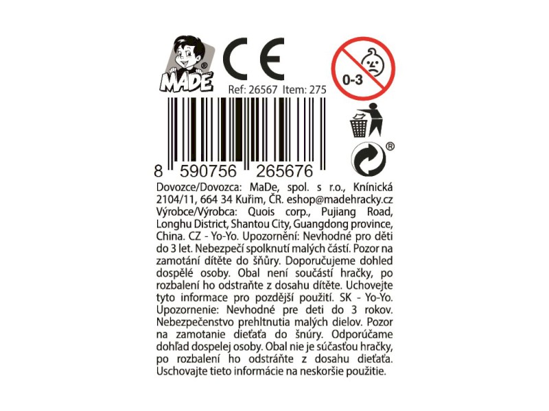 Yo-Yo 12 ks v display boxu, 6 cm