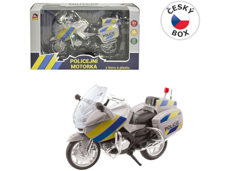 95807 - Motorka policejní kovová, 18 cm